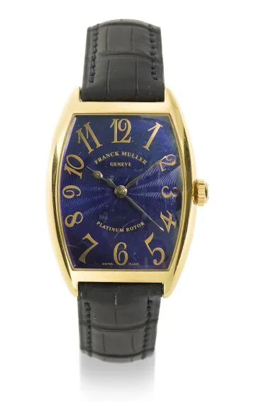 Franck Muller Cintree Curvex 2852 43mm Yellow gold Blue enamel