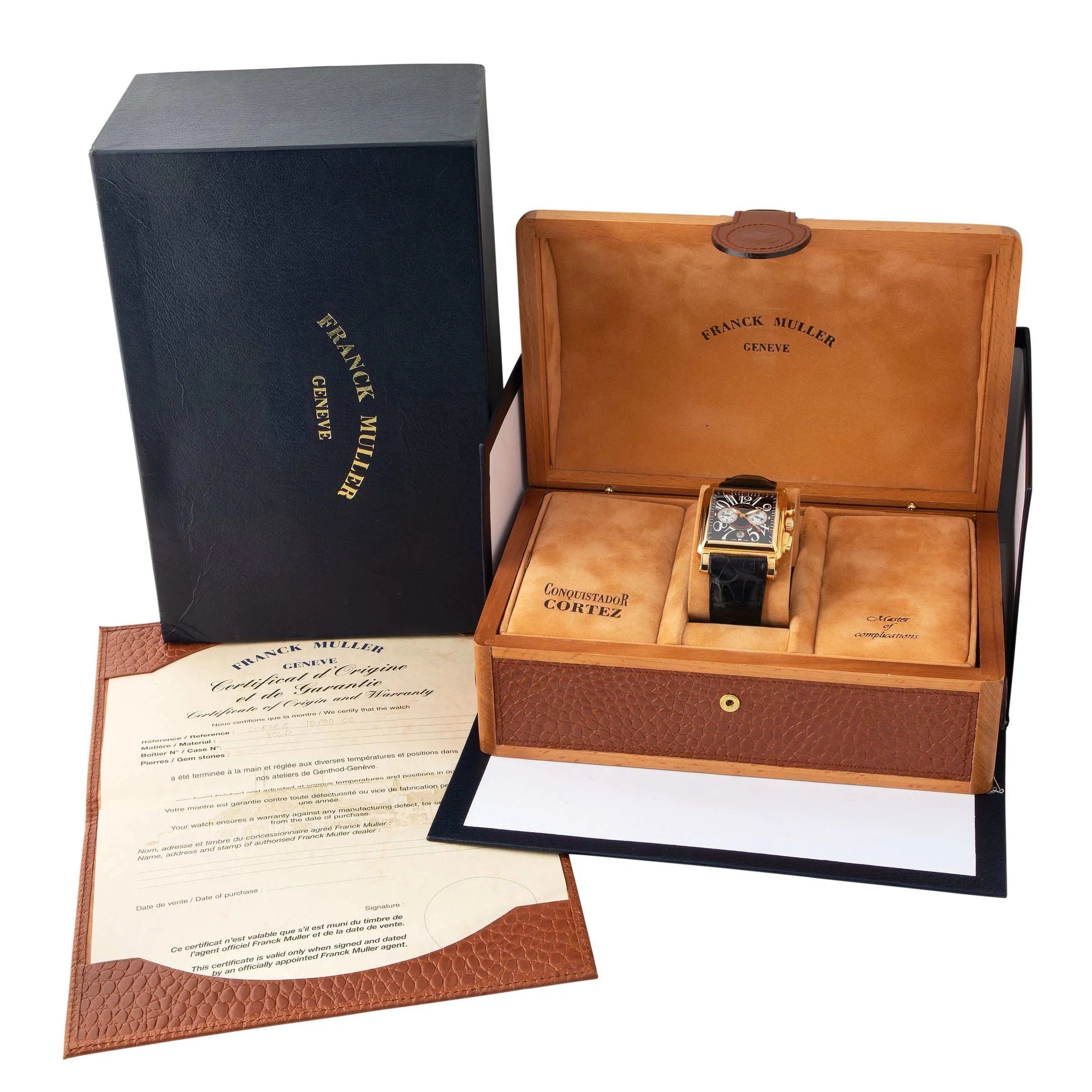 Franck Muller Conquistador Cortez 10000CC 41mm Yellow gold Black 3