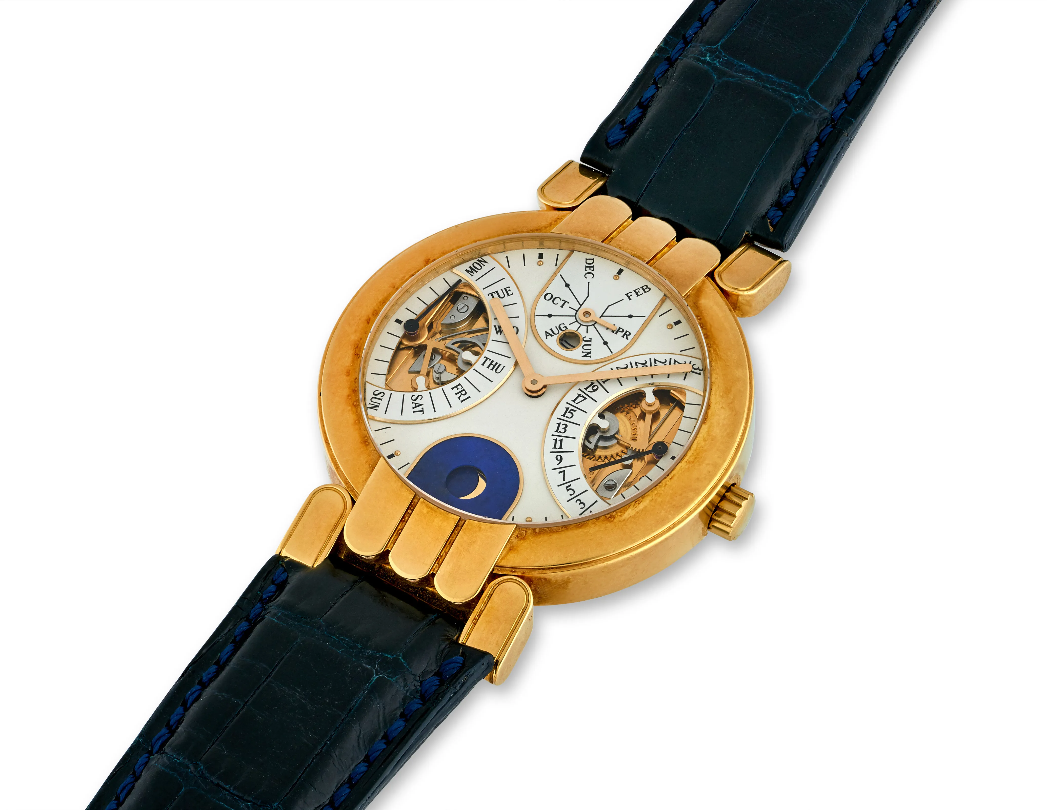 Harry Winston Premiere 37mm Yellow gold White and semi-skeletonized 1