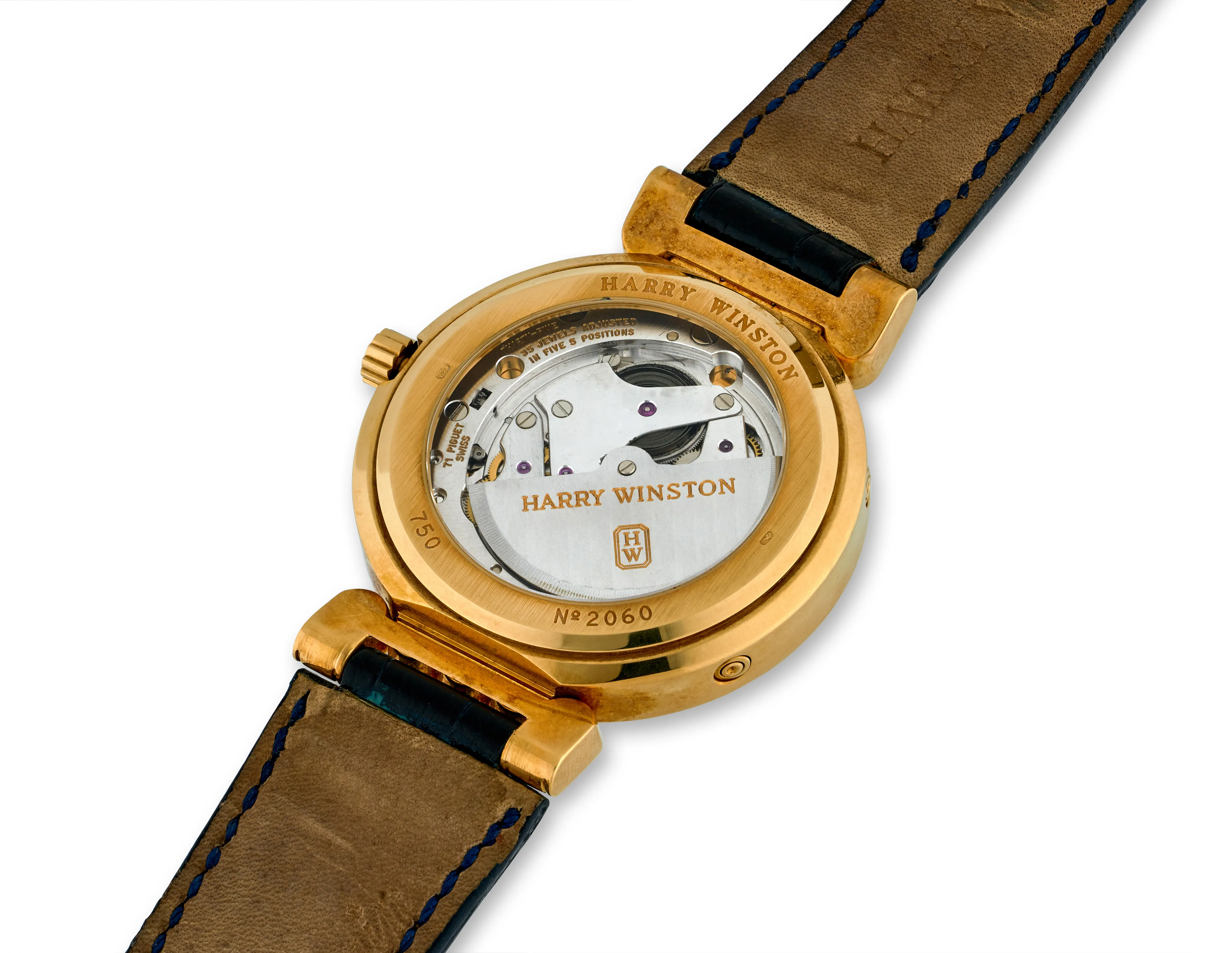 Harry Winston Premiere 37mm Yellow gold White and semi-skeletonized 2