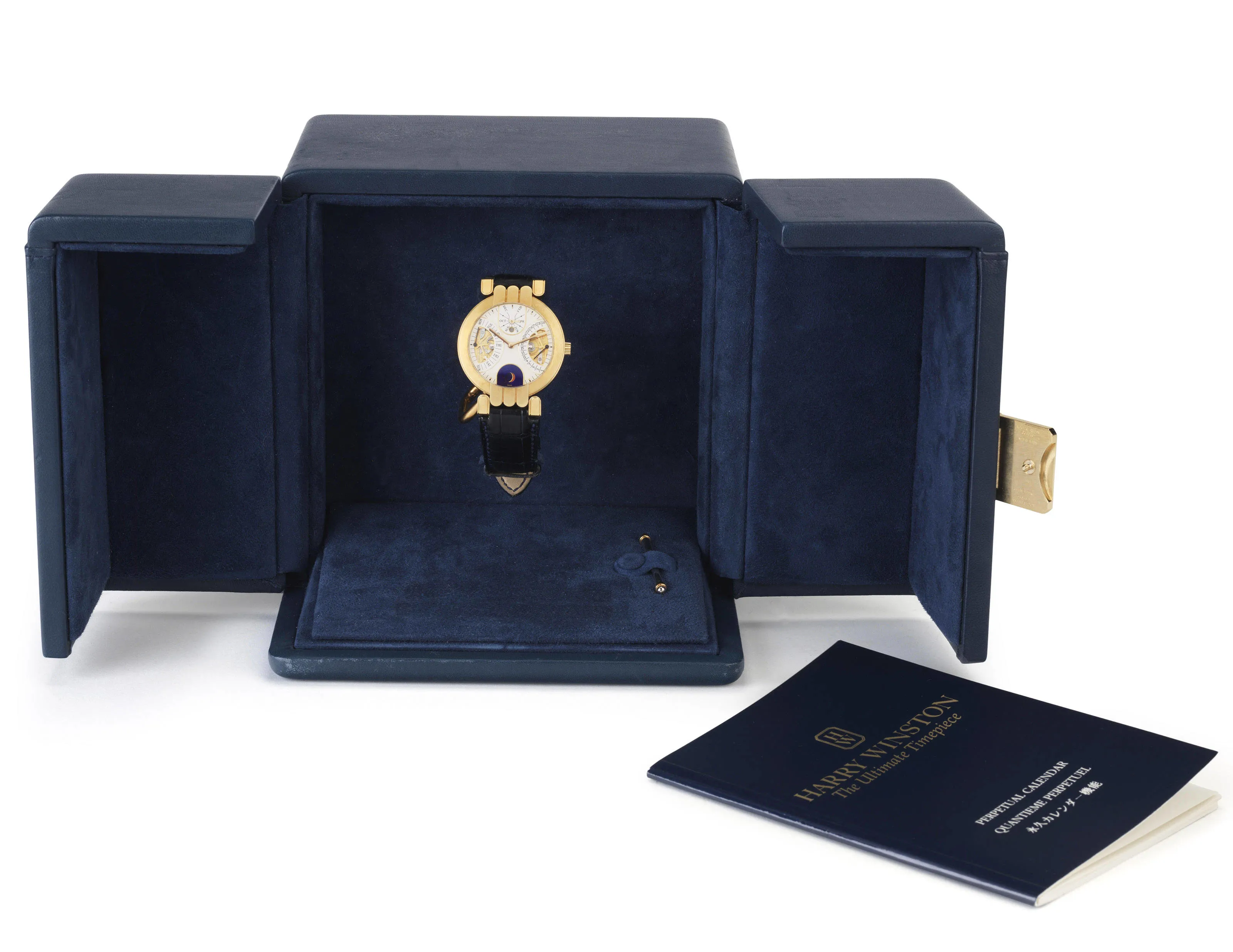 Harry Winston Premiere 37mm Yellow gold White and semi-skeletonized 3