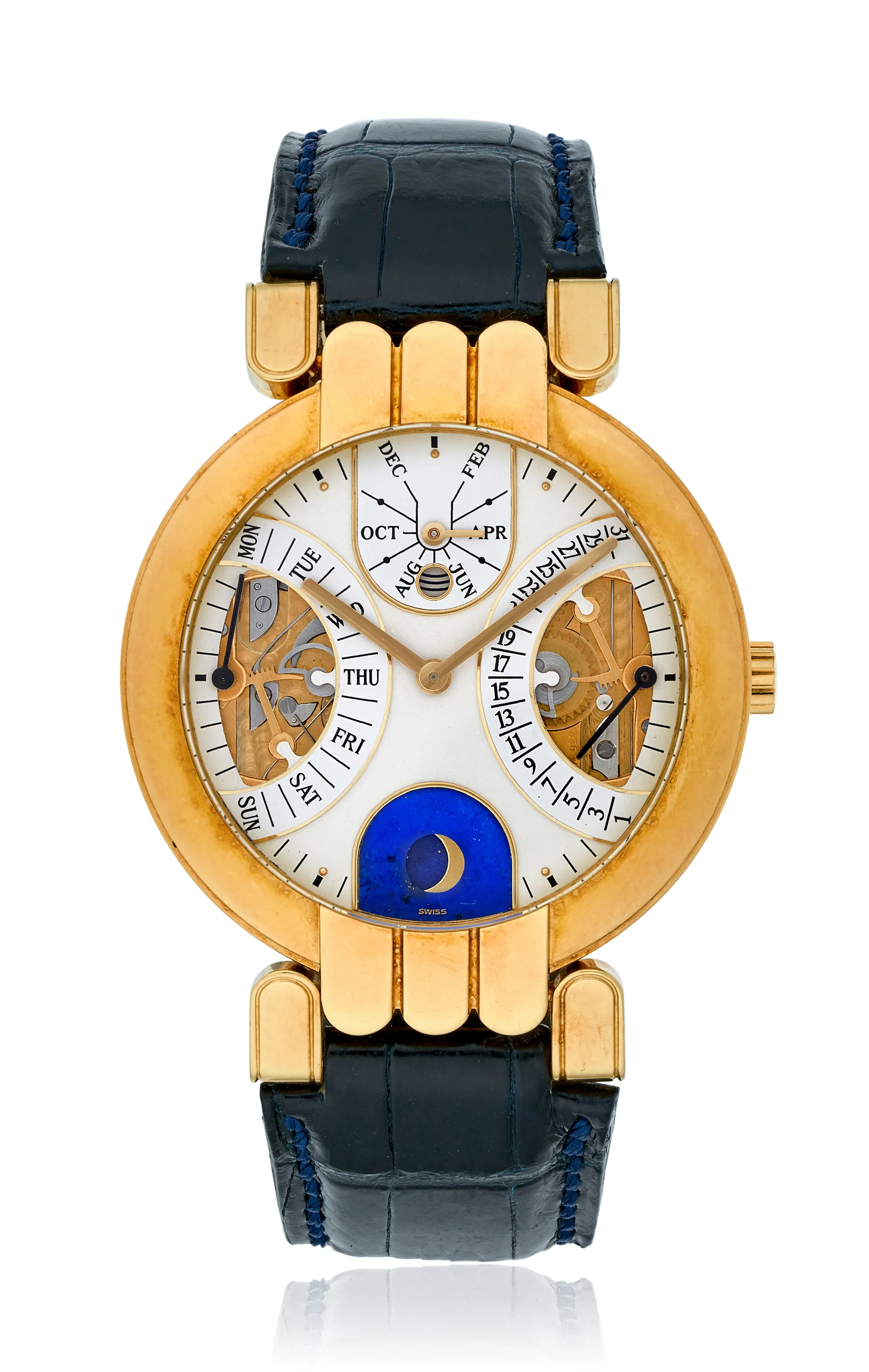 Harry Winston Premiere 37mm Yellow gold White and semi-skeletonized