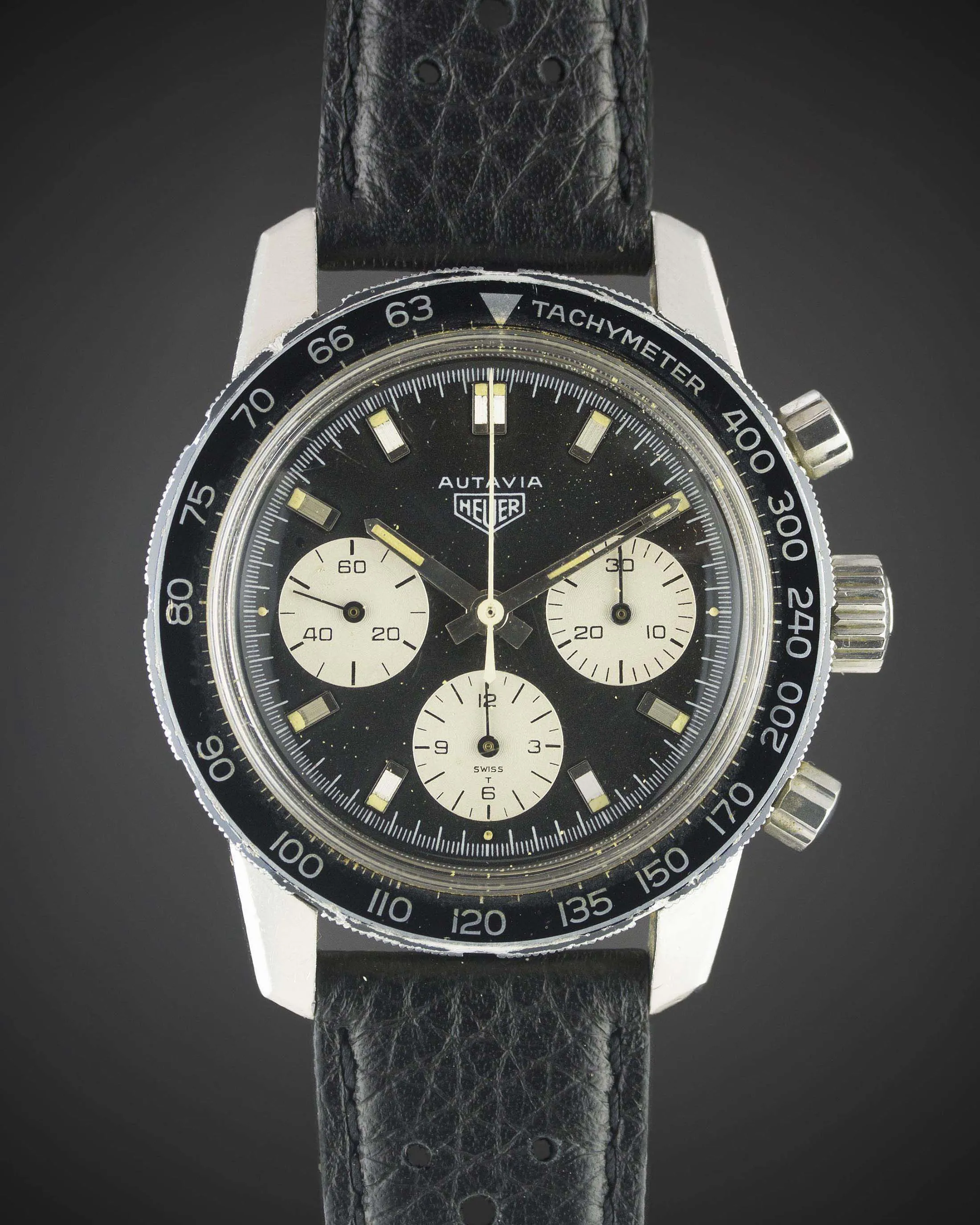 Heuer Autavia 2446C 41mm Stainless steel Black