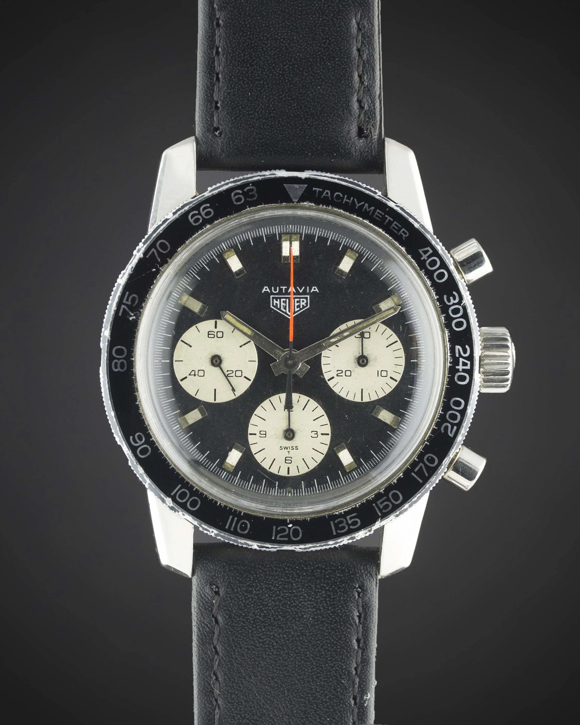 Heuer Autavia 2446C 41mm Stainless steel Reverse Panda