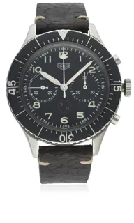 Heuer Bund 1550 SG 43mm Stainless steel Black