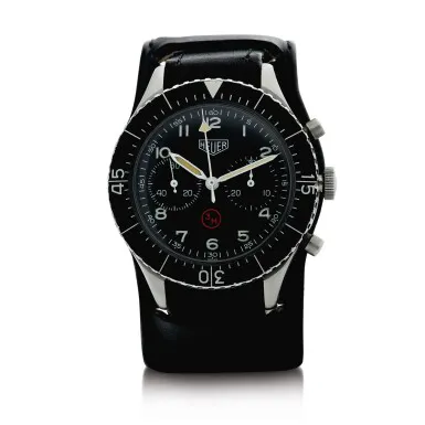 Heuer 1550 SG 43mm Stainless steel Black