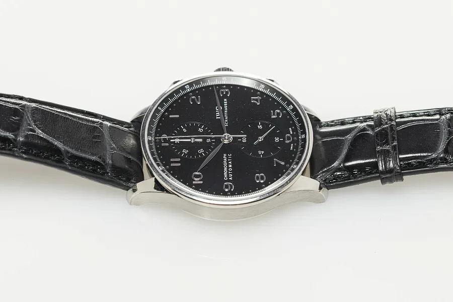 IWC Portugieser Chronograph 371447 41mm Stainless steel Black 5