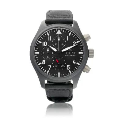 IWC Pilot IW389101 44.5mm Stainless steel and ceramic Black