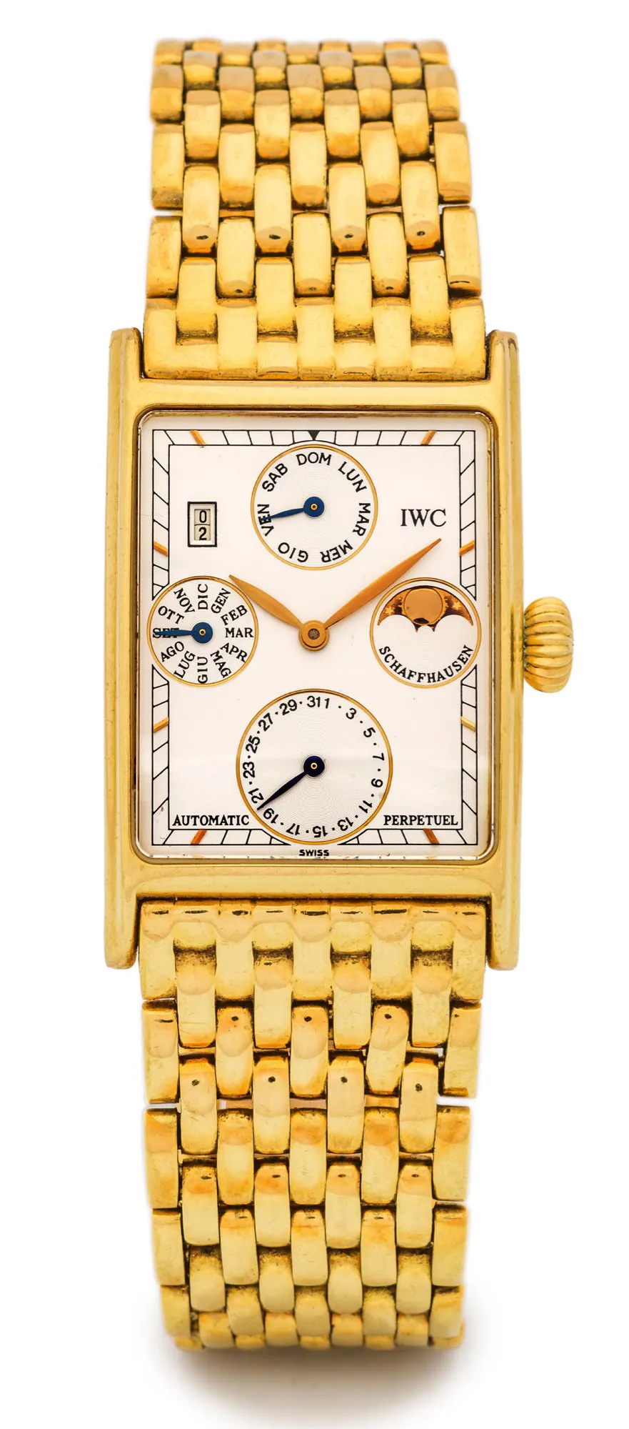 IWC Novecento 3545 27mm Yellow gold White