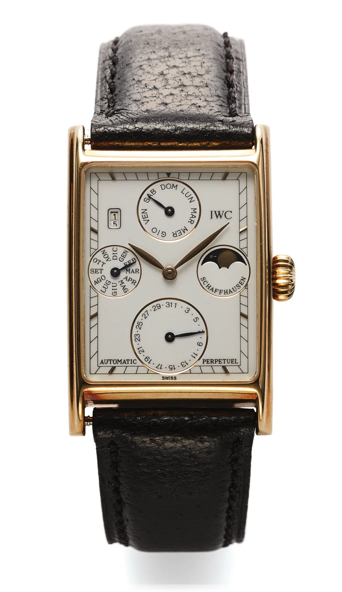 IWC Novecento 3545 27mm Yellow gold White