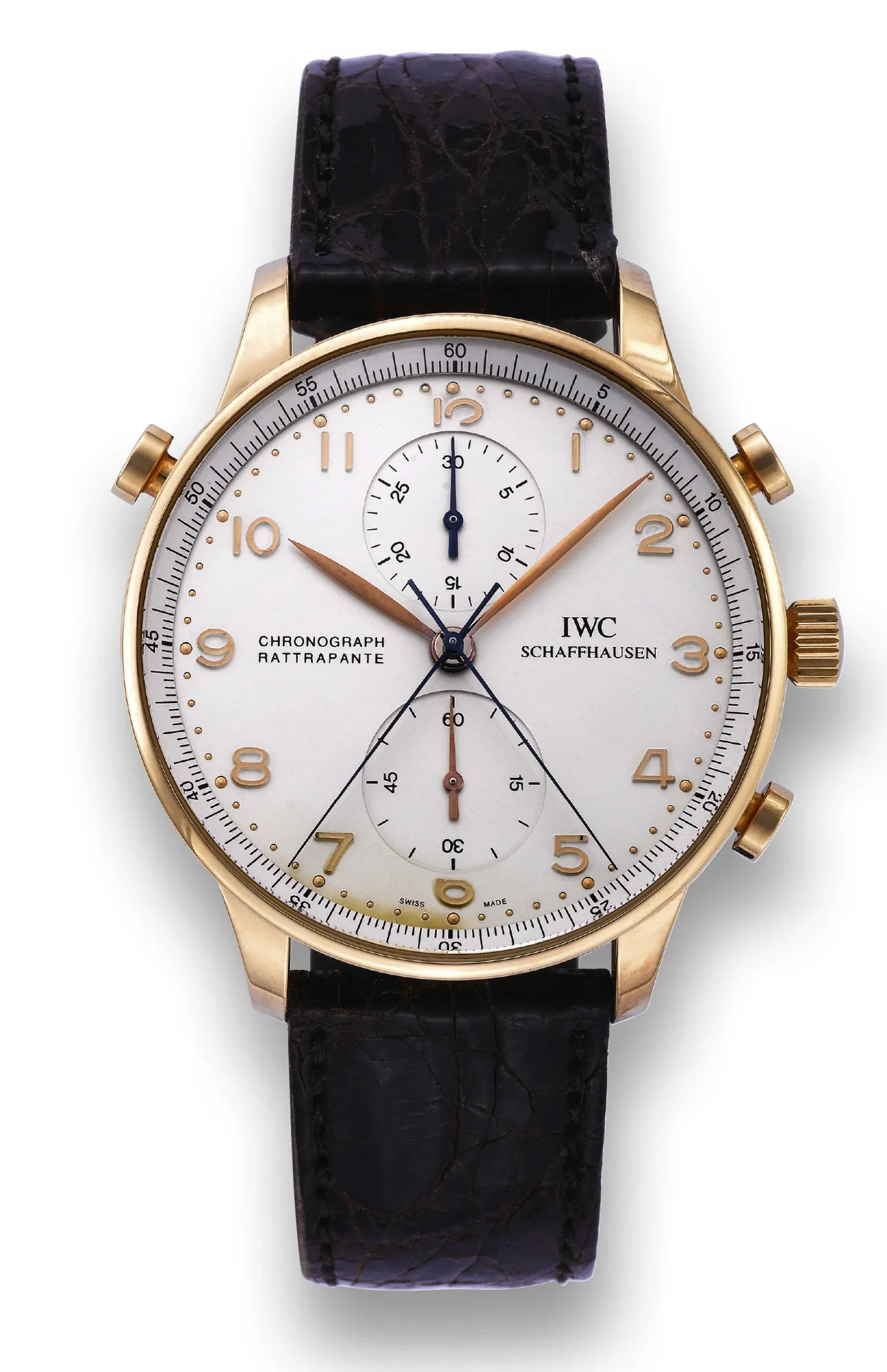 IWC Portuguese Chronograph 3712 41mm 18k yellow gold Silver