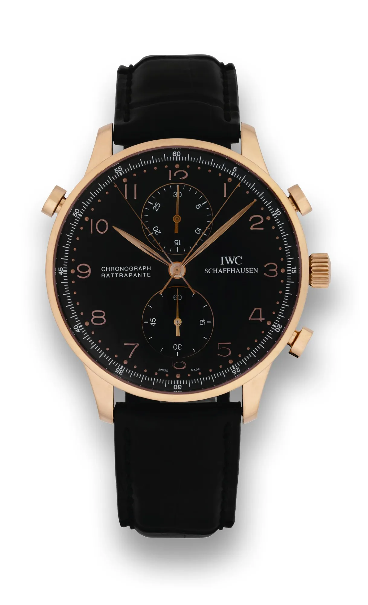 IWC Portuguese Chronograph 3712 41mm Rose gold Black