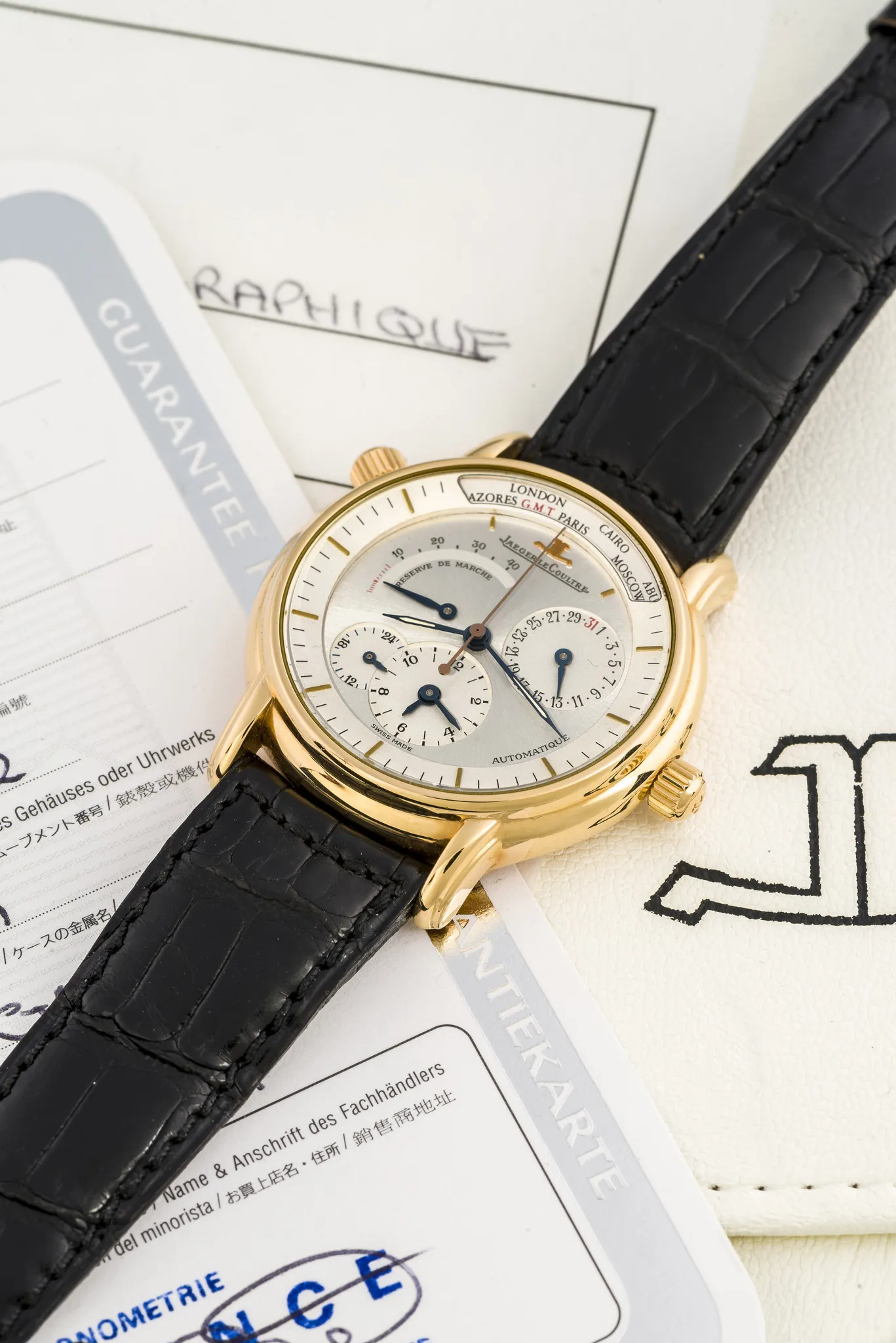 Jaeger-LeCoultre Geographique 169.2.92 38mm Rose gold Silver