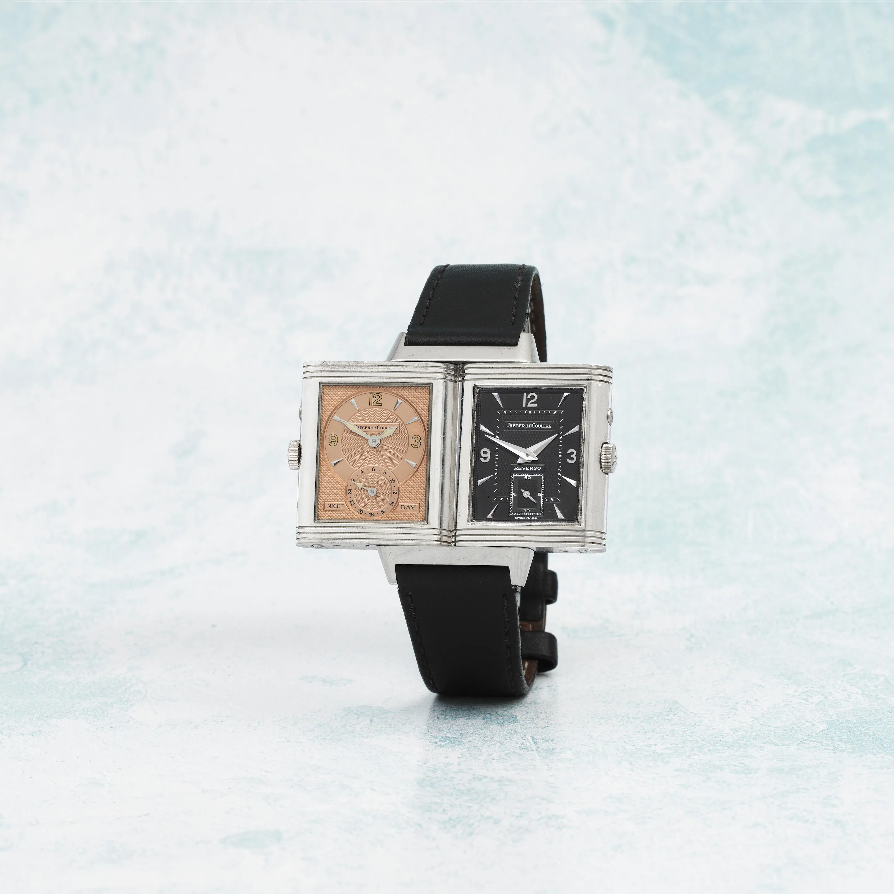 Jaeger-LeCoultre Grande Reverso Night & Day 270.3.54 26mm White gold Salmon Pink and black