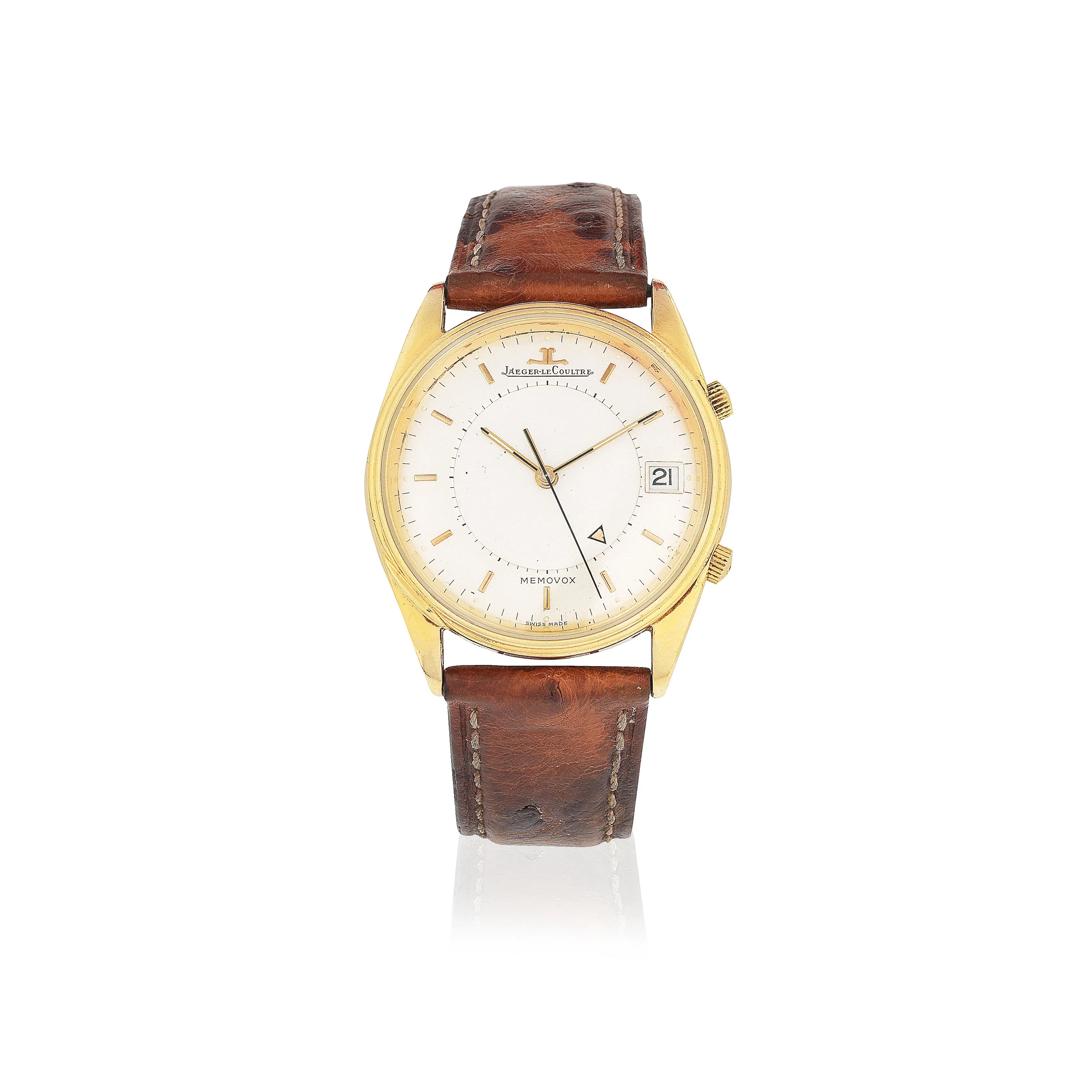 Jaeger-LeCoultre Memovox 174.2.96 35mm Yellow gold Silver