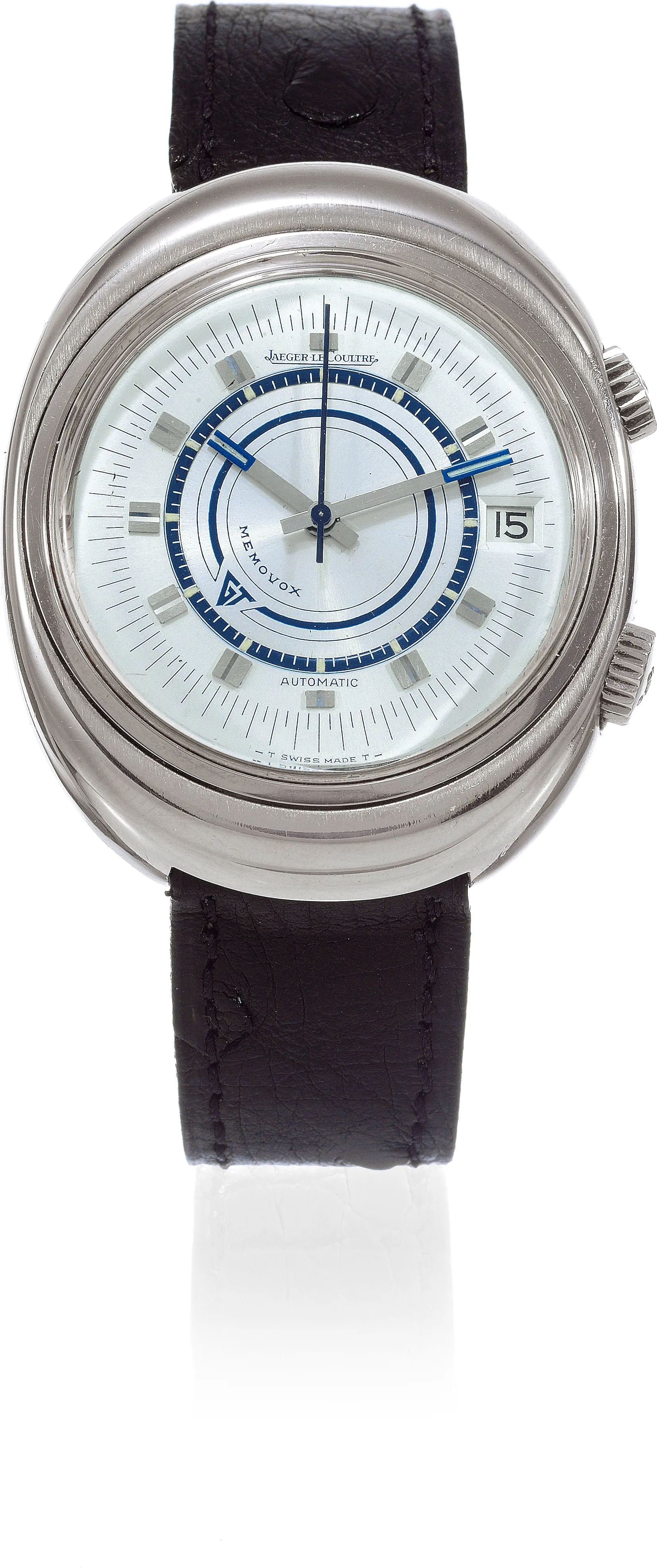 Jaeger-LeCoultre Memovox E873 39mm Stainless steel Two-tone white and blue