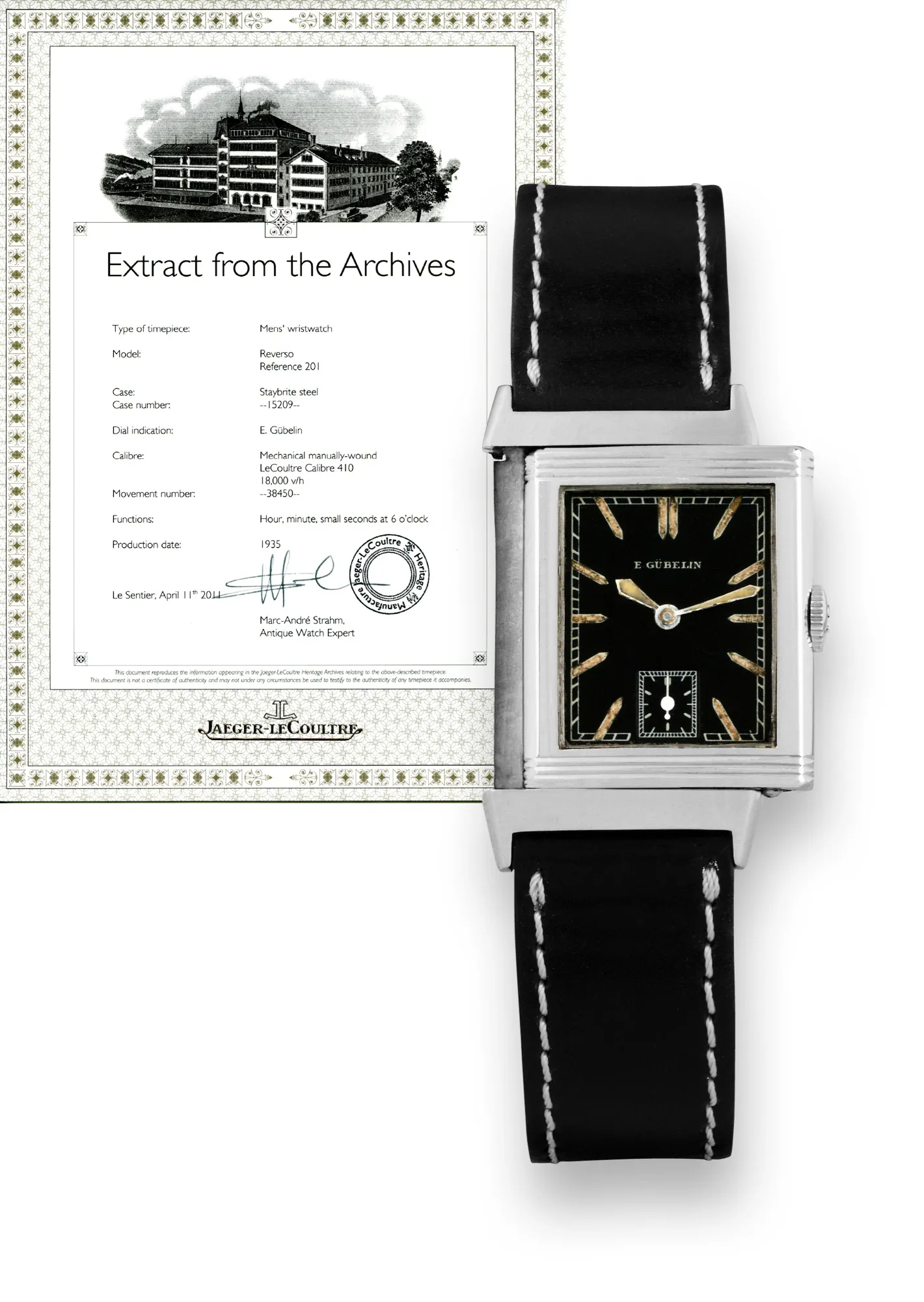 Jaeger-LeCoultre Reverso 201 23mm Stainless steel Black