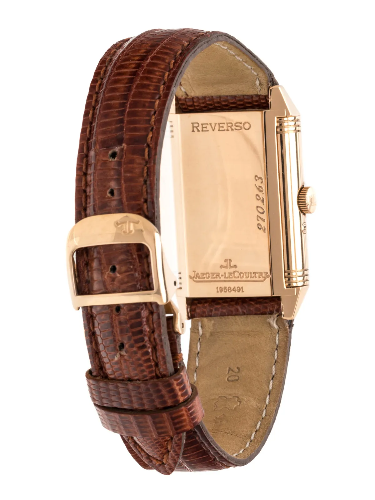 Jaeger-LeCoultre Reverso 270.2.63 43mm Rose gold Silver 2