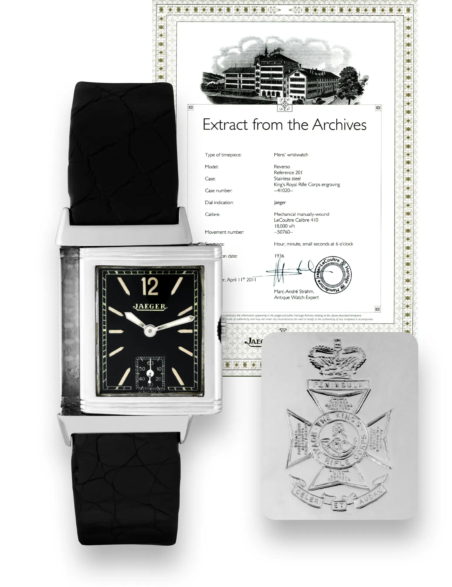 Jaeger-LeCoultre Reverso 201 23mm Stainless steel Black