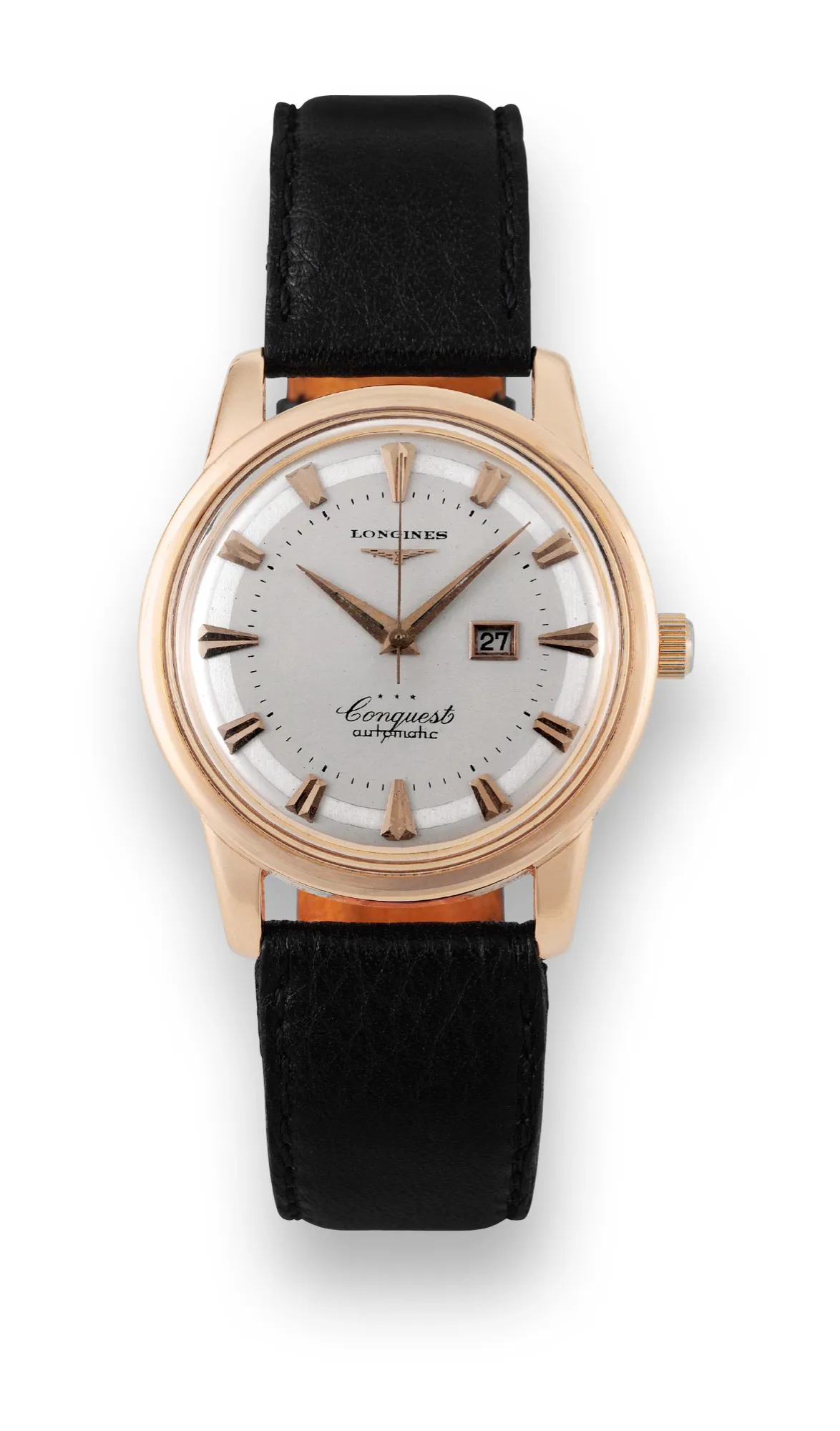 Longines Conquest 1049 35mm Rose gold Silver