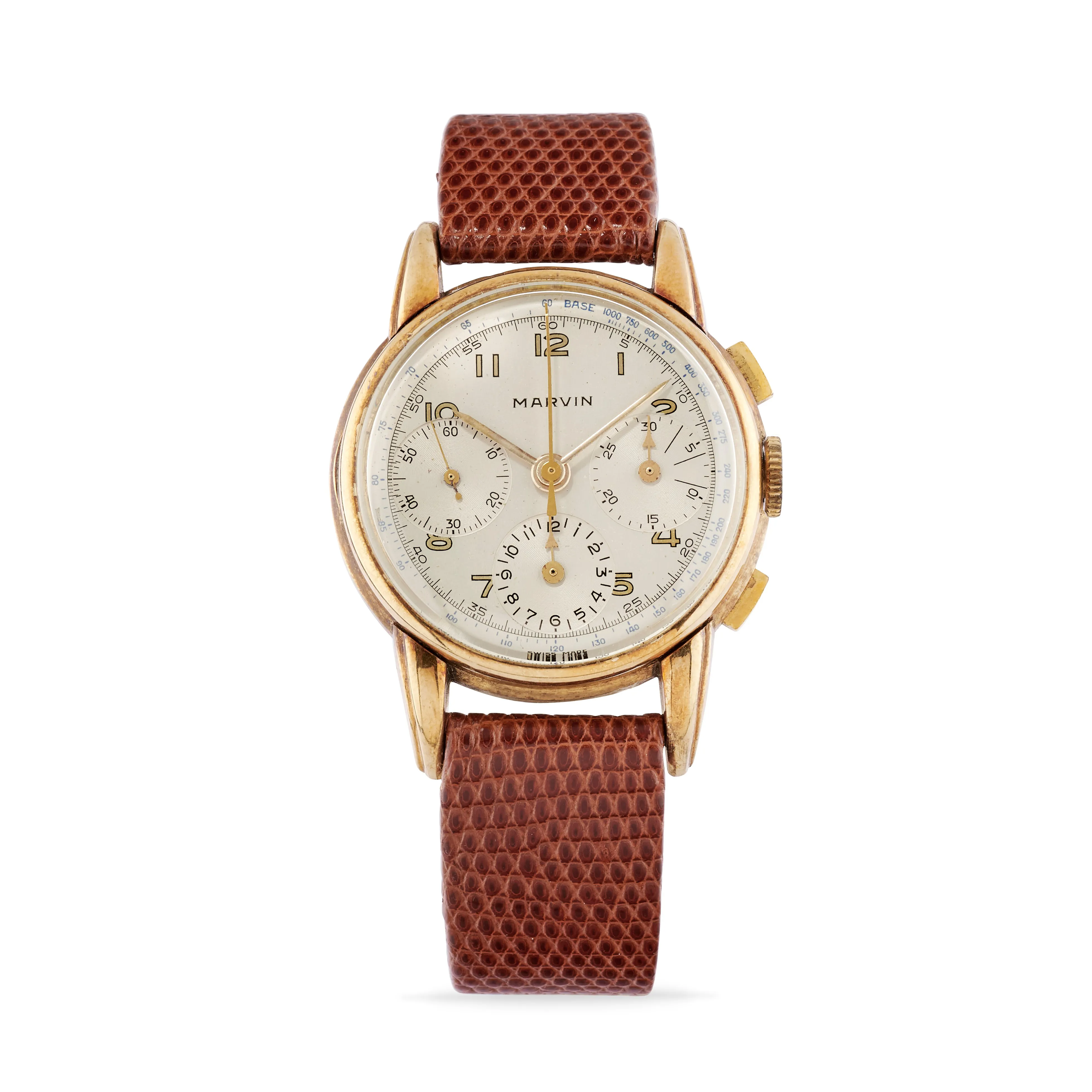 Marvin Chronograph 35mm Yellow gold Silver