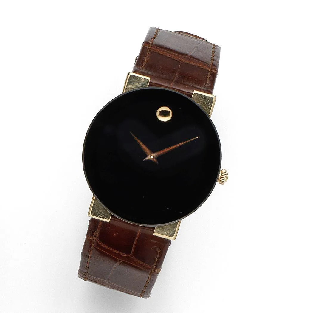 Movado Museum 44.55.877 31mm Rose gold Black