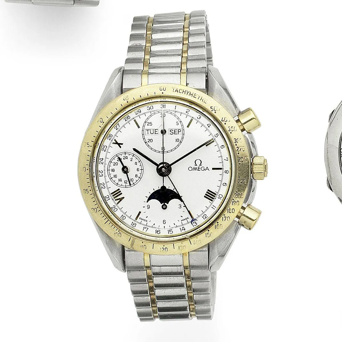 Omega Speedmaster 175.0034 39mm Yellow gold and stainless steel White