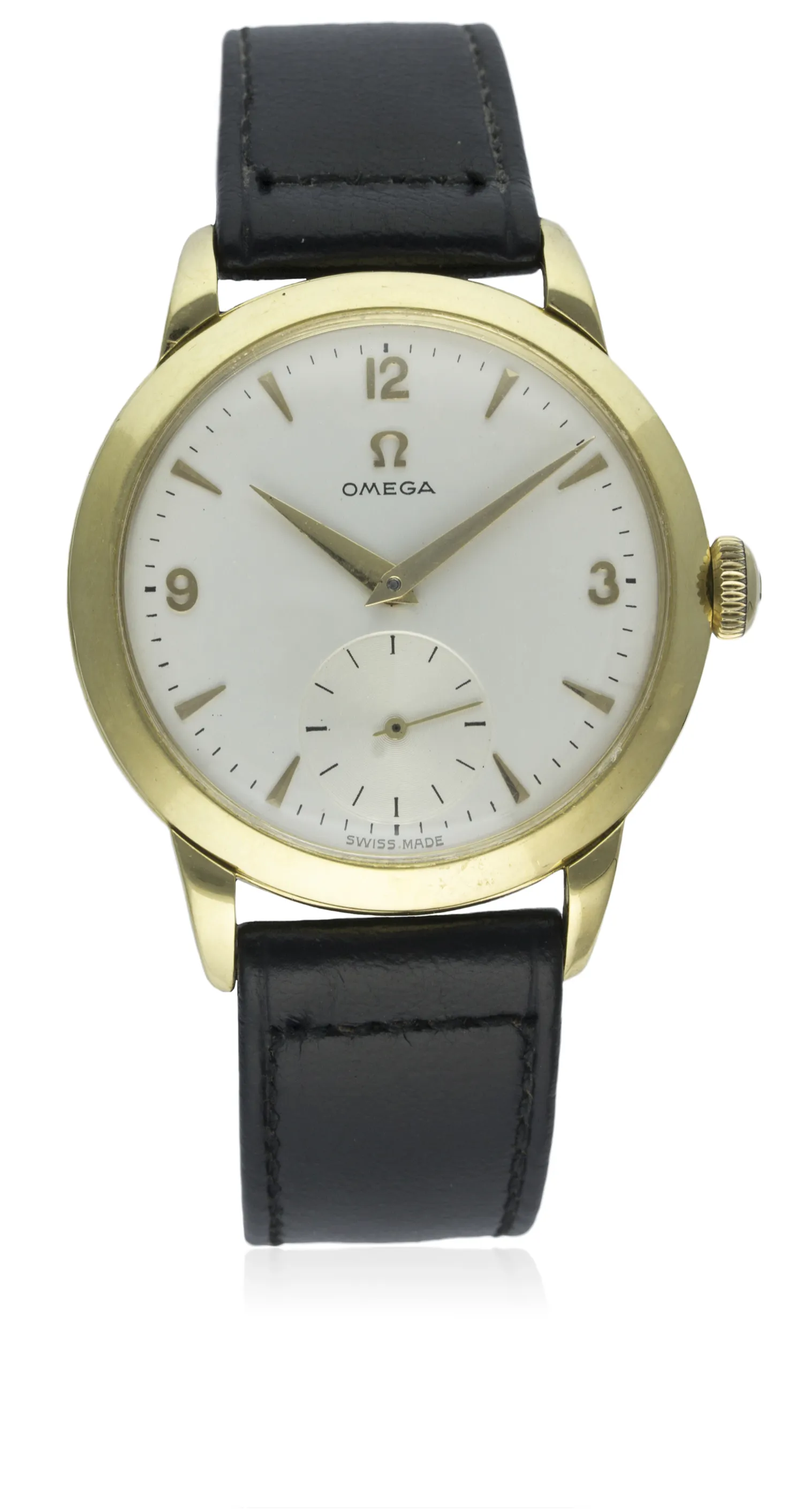 Omega dagger 2684 36mm Yellow gold Silver