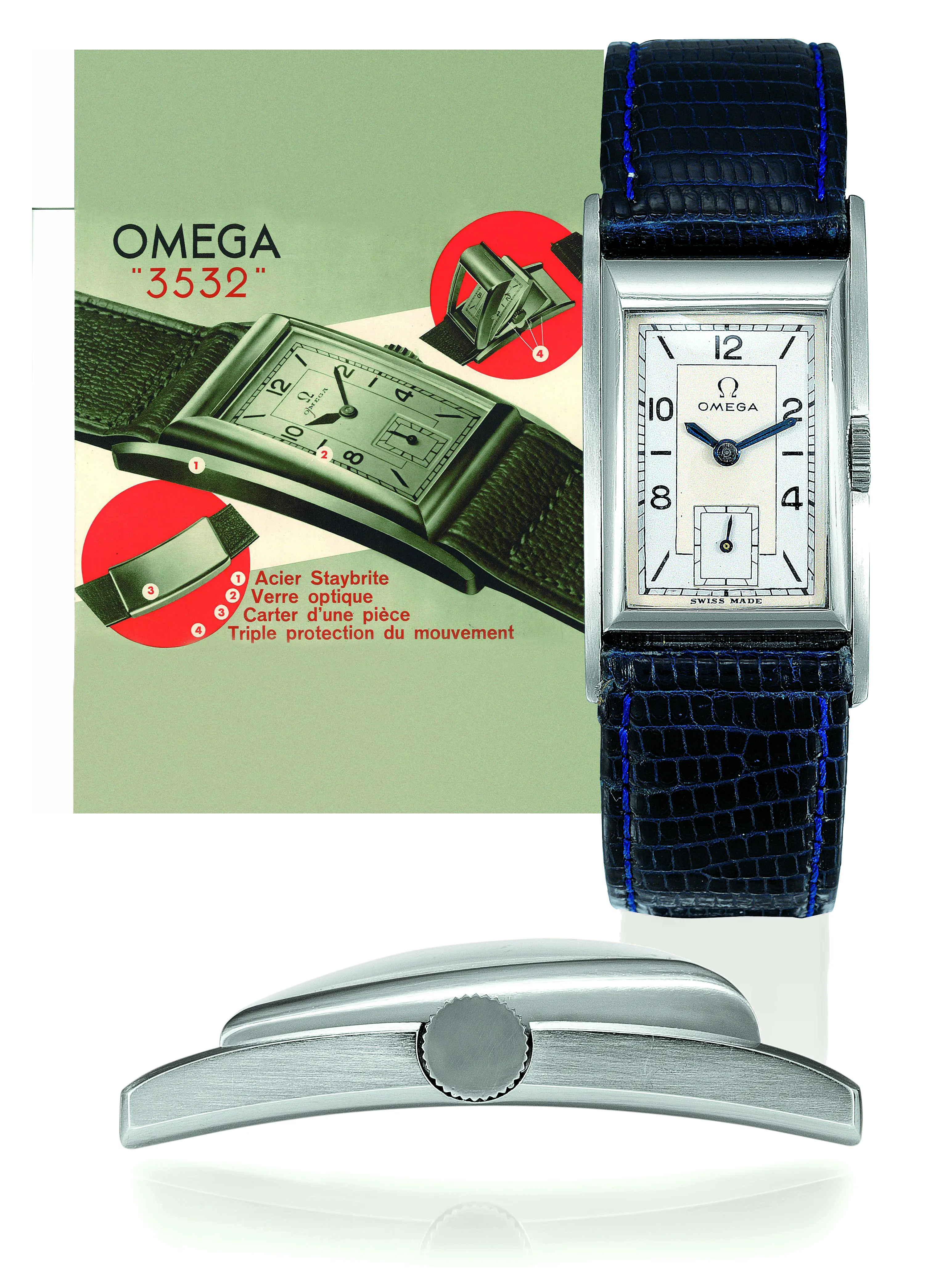 Omega CK 3532 22mm Stainless steel Two-tones silvered