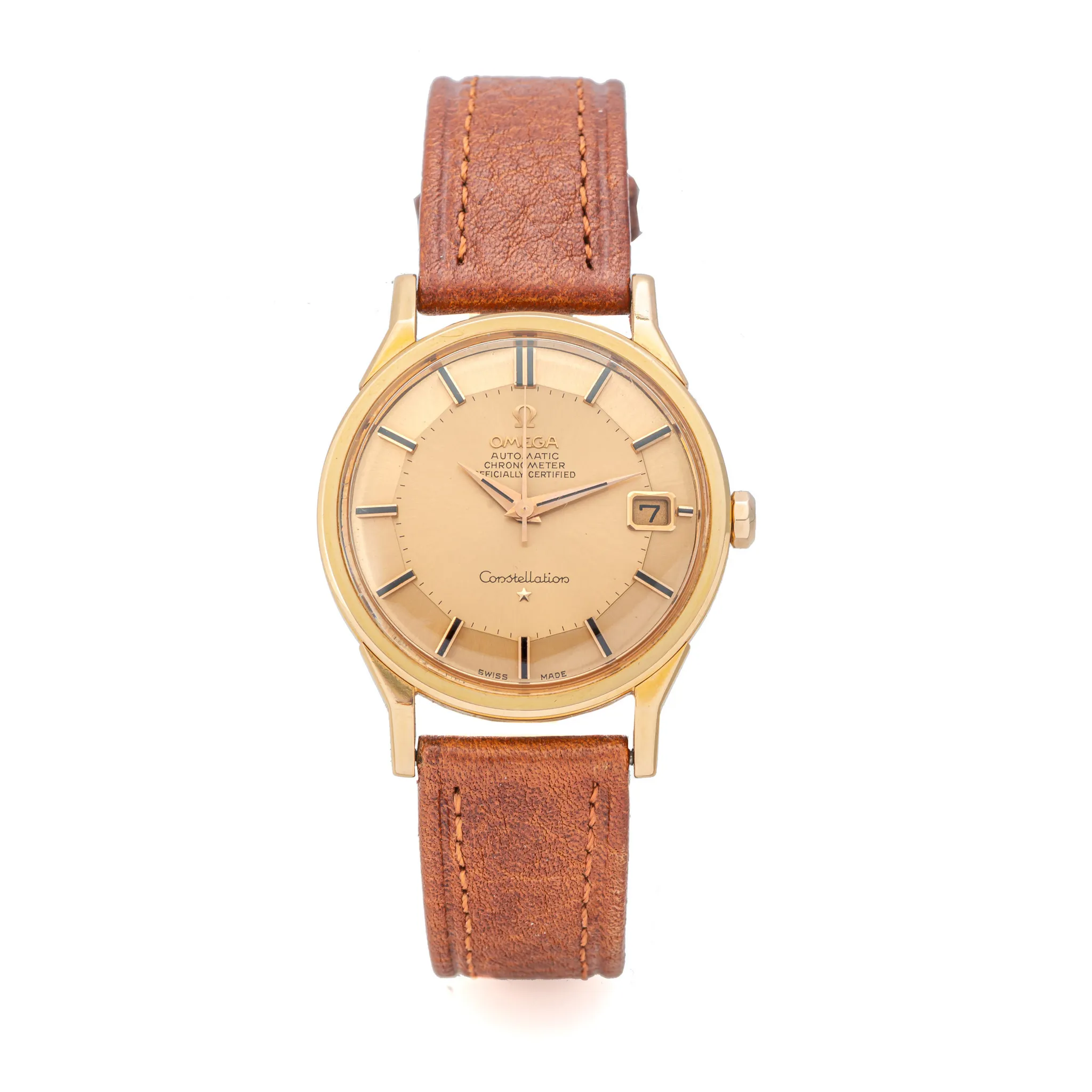 Omega Constellation 168005/6 34mm Yellow gold Champagne