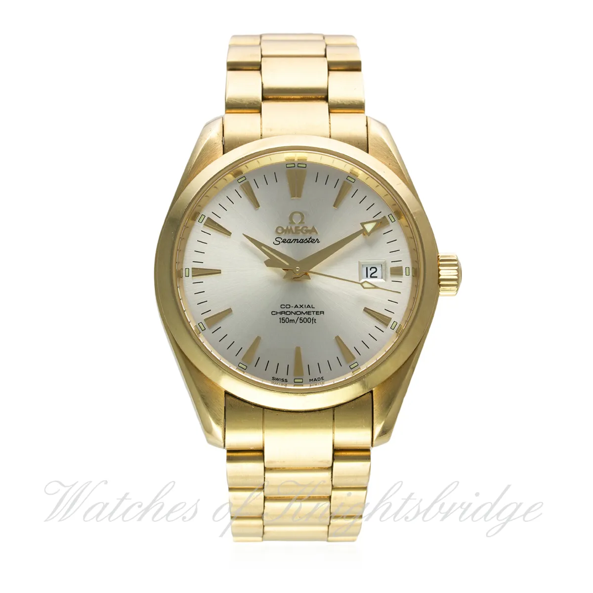 Omega Aqua Terra 21033000 39mm 18k gold Silver