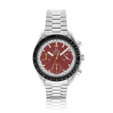 Omega Speedmaster Reduced 3810.61.41 39mm Stainless steel Red