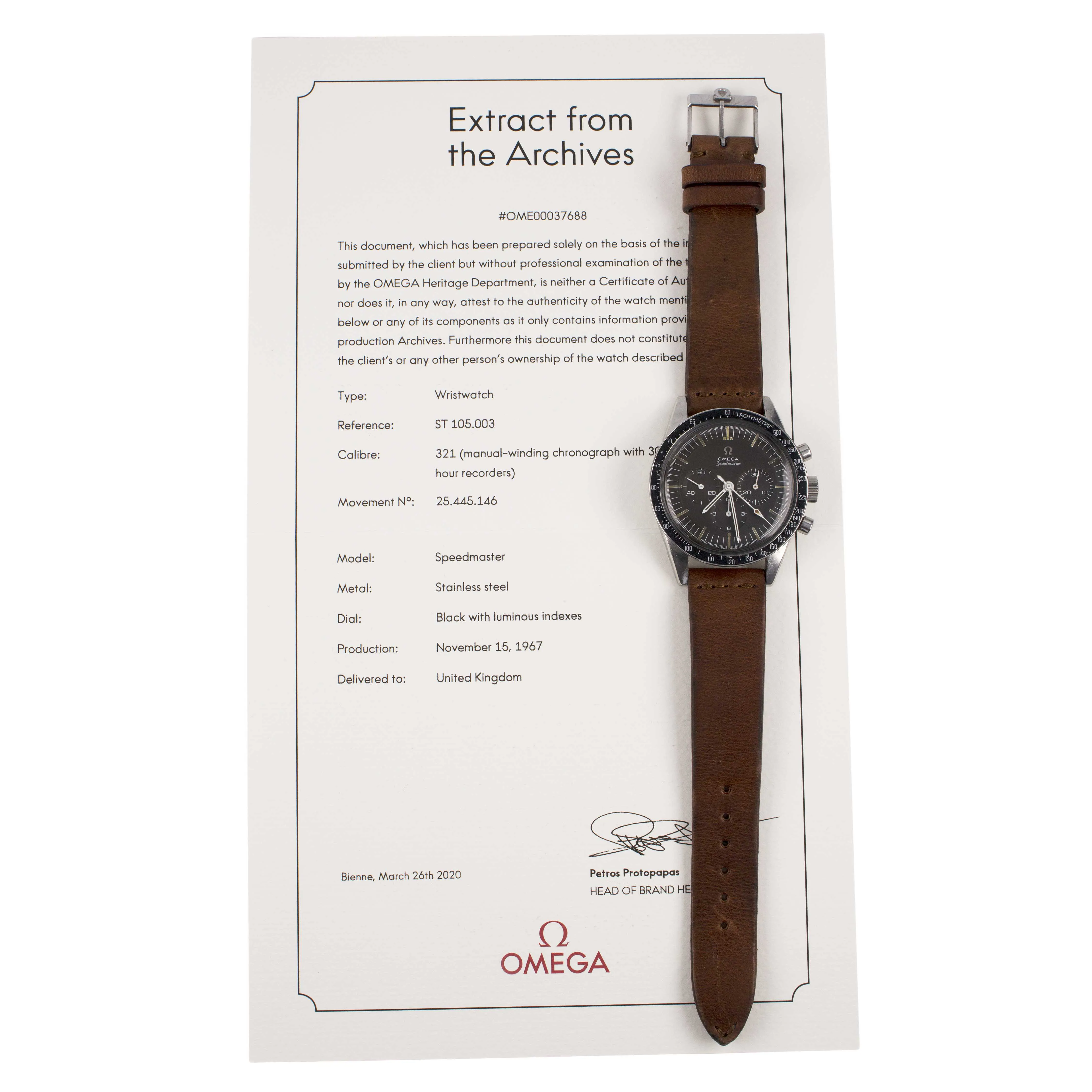 Omega Speedmaster ST 105.003-65 39mm Stainless steel Brown 11