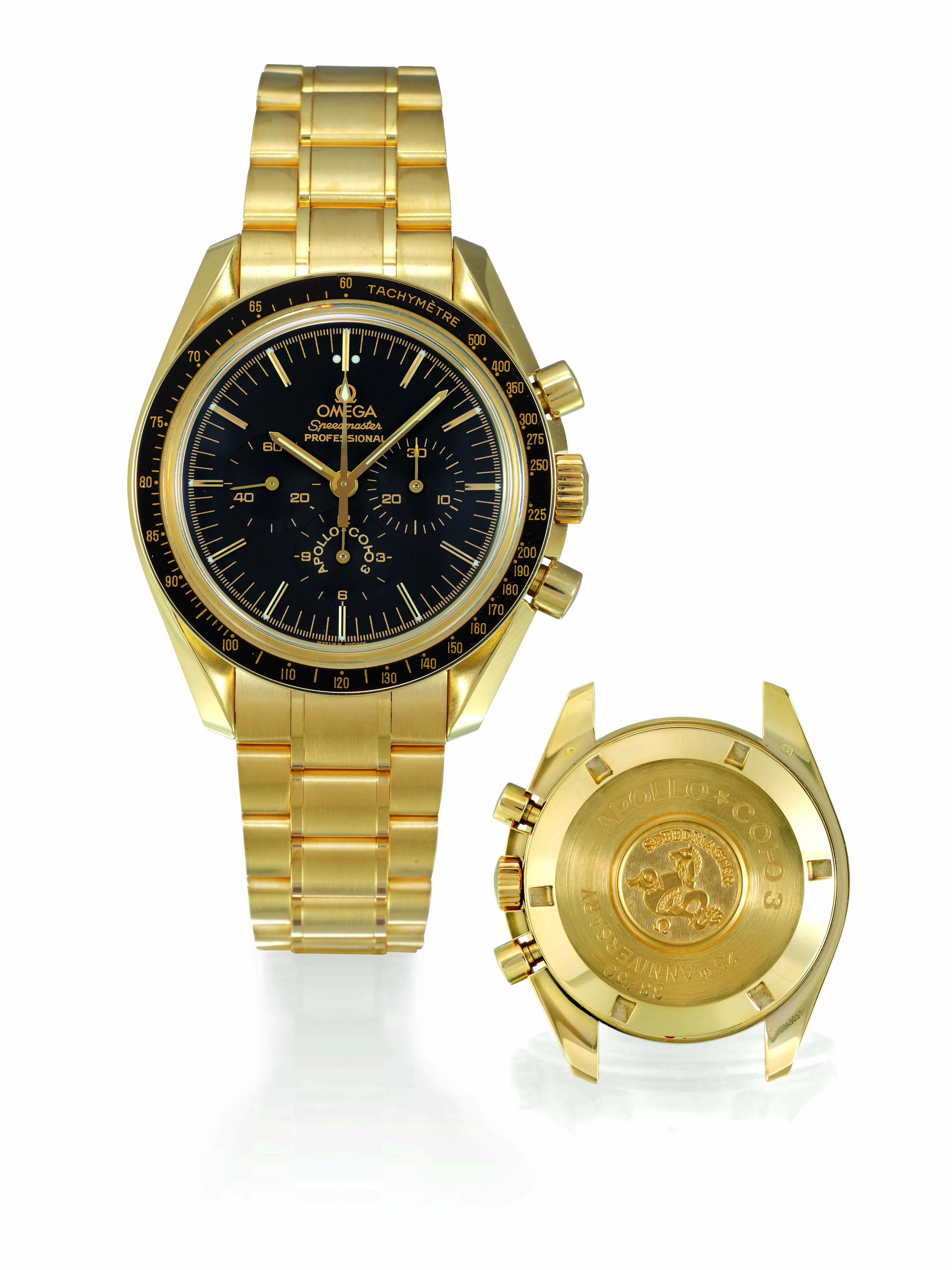 Omega Speedmaster 42mm Yellow gold Black