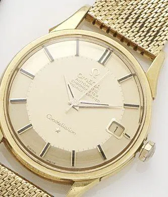 Omega 34mm Yellow gold Champagne