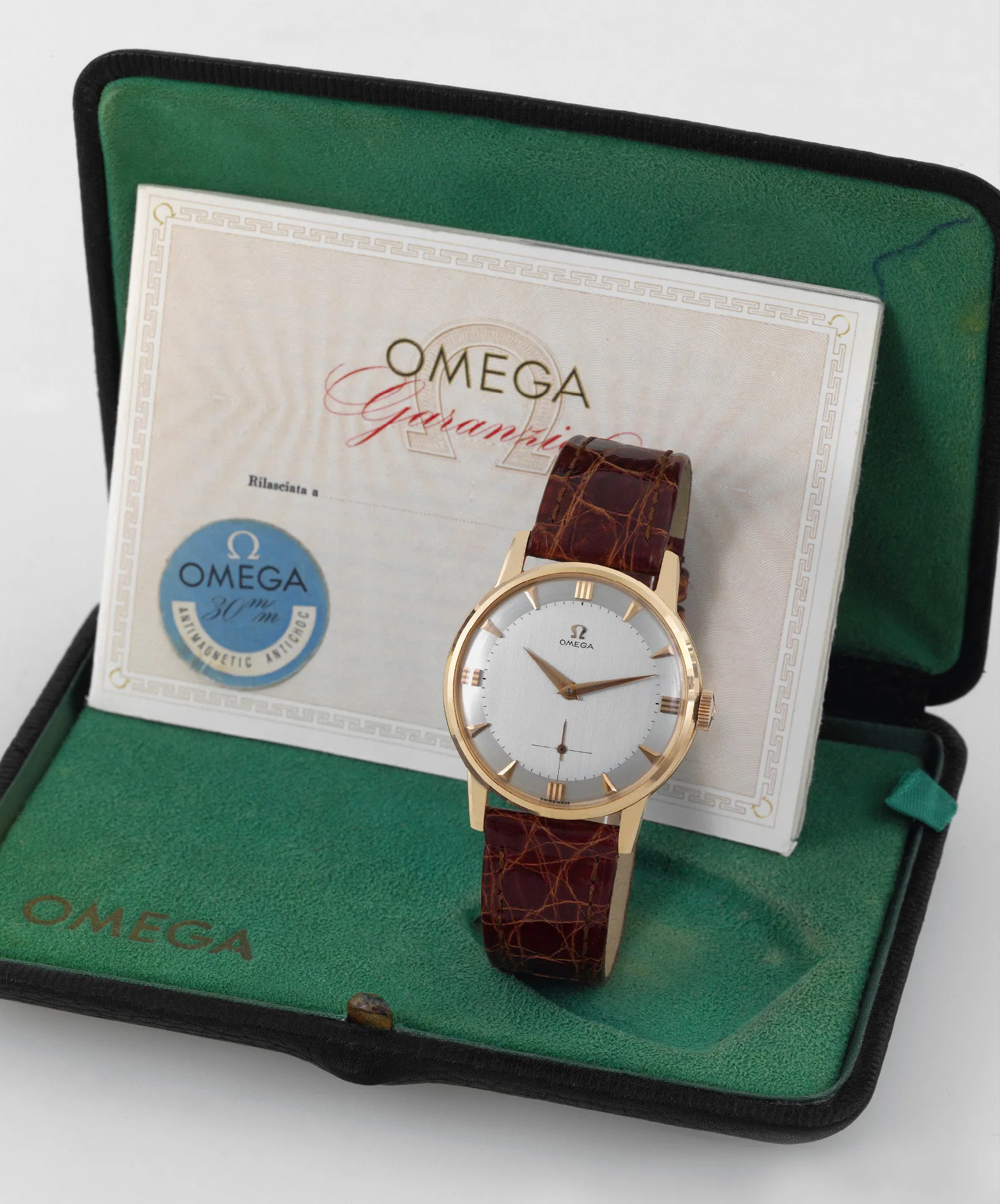 Omega 2894 35mm Rose gold Silver