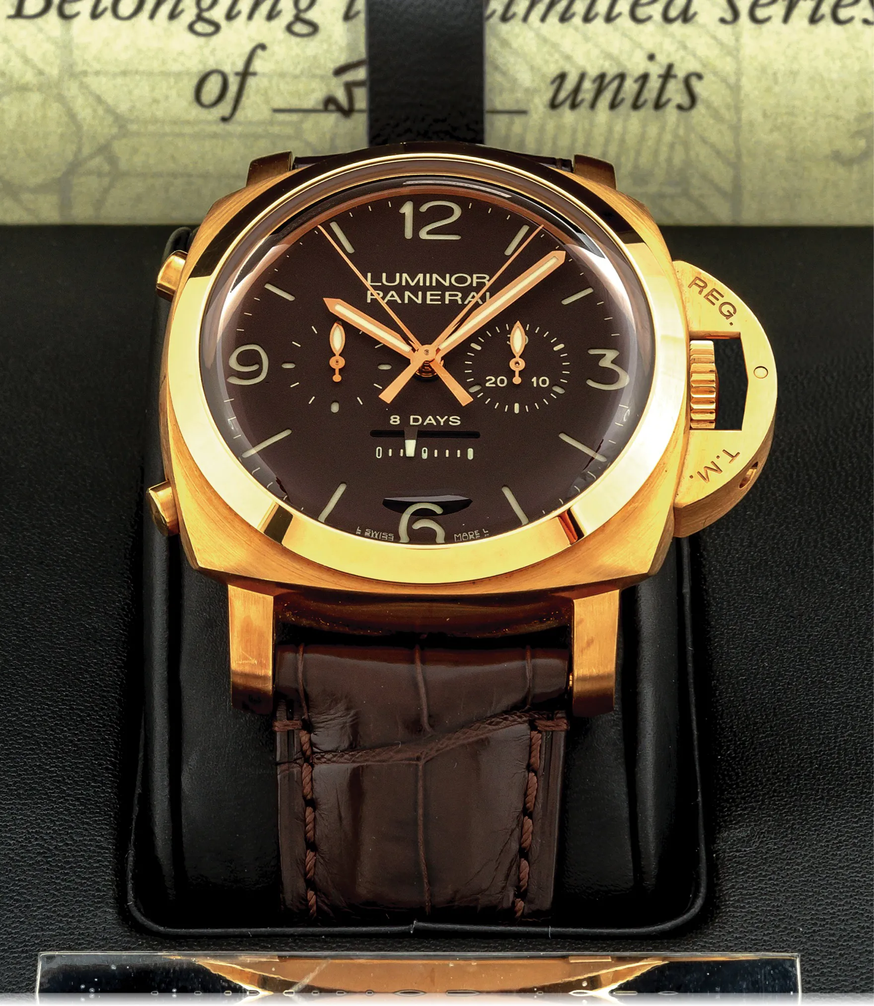 Panerai Luminor 1950 PAM 00319 47mm Rose gold Brown