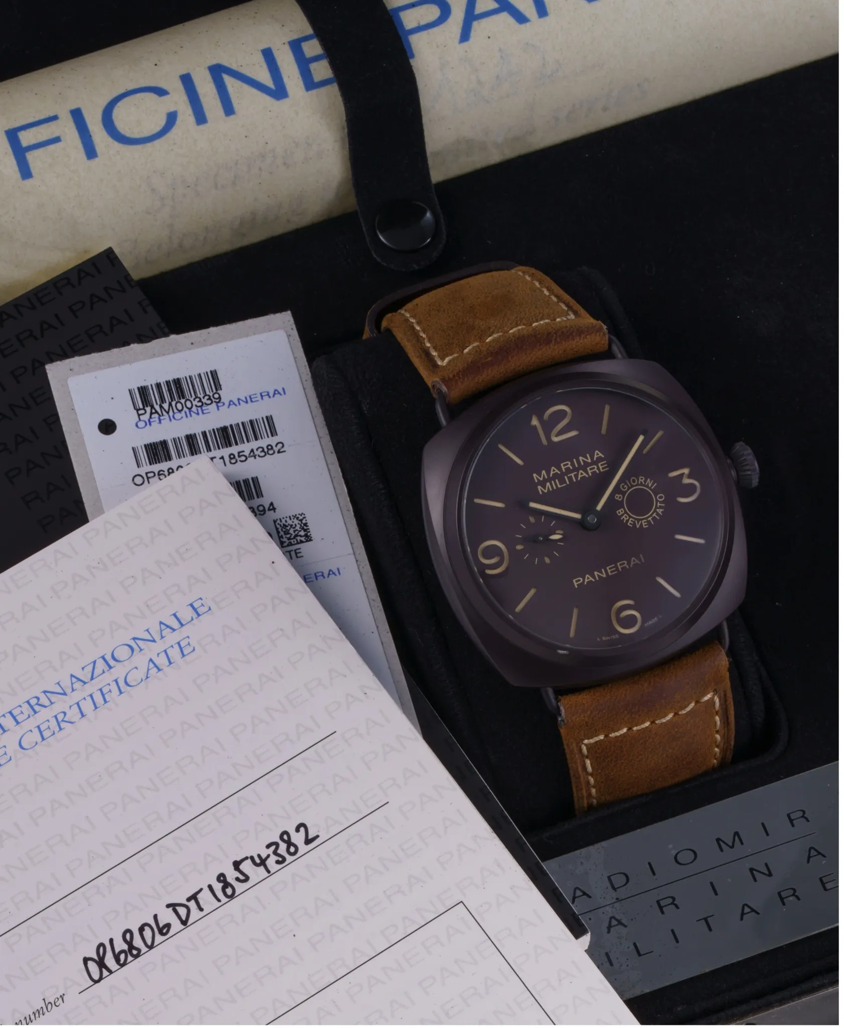 Panerai Radiomir PAM 00339 47mm Ceramic Brown