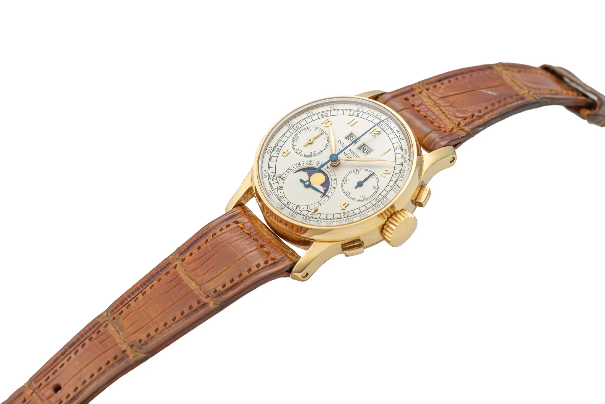 Patek Philippe Perpetual Calendar Chronograph 1518 35mm Yellow gold White 5