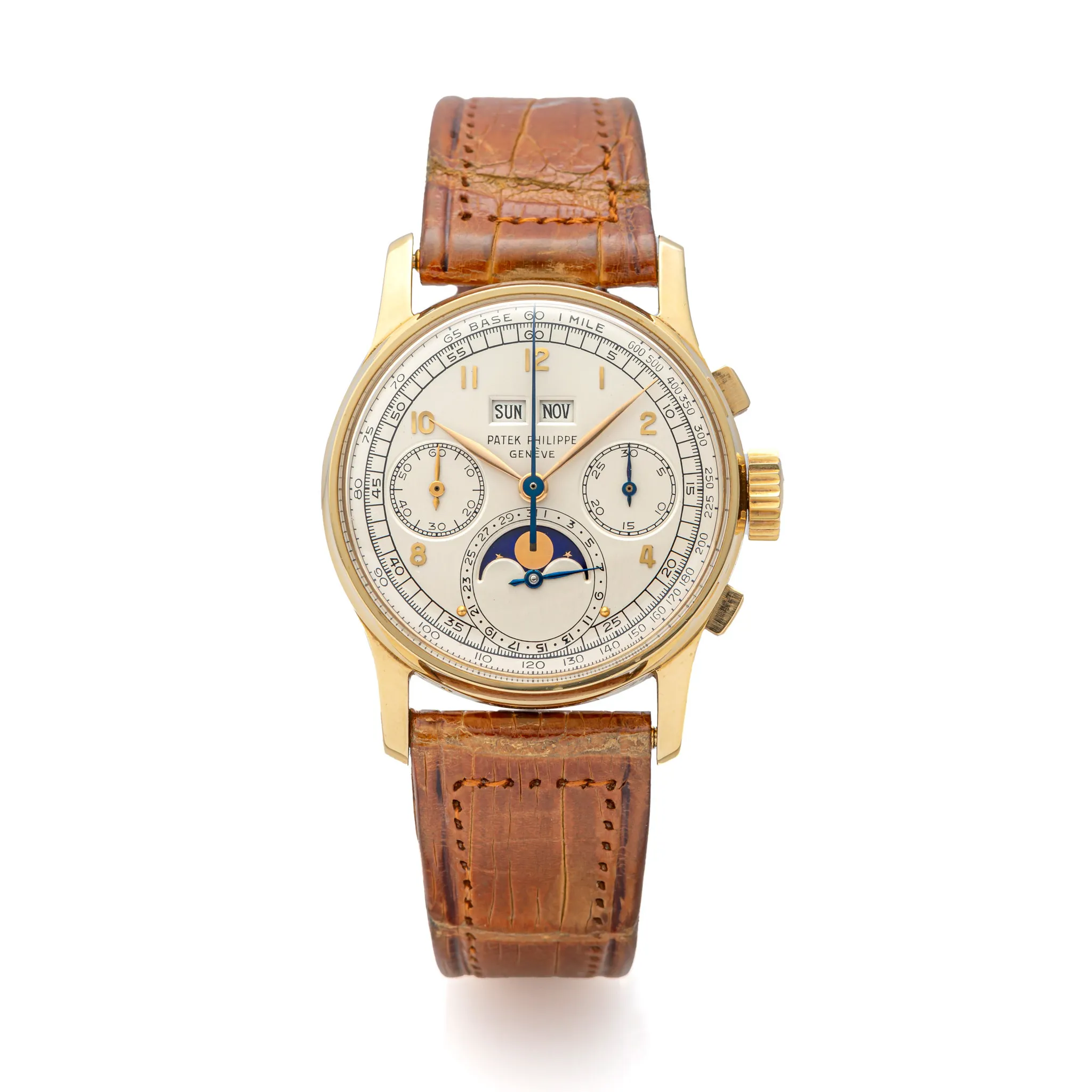 Patek Philippe Perpetual Calendar Chronograph 1518 35mm Yellow gold White 6