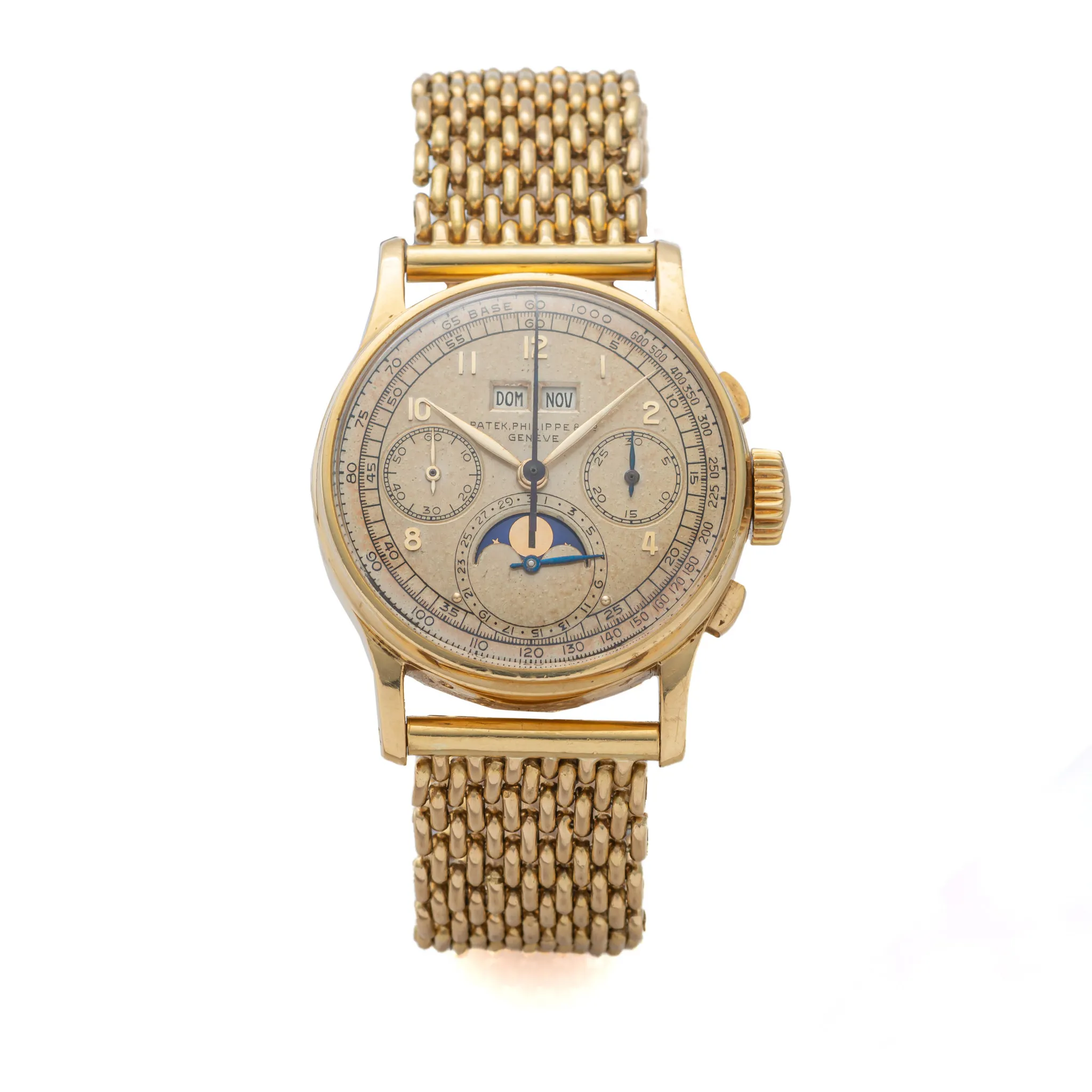 Patek Philippe Perpetual Calendar Chronograph 1518 35mm Yellow gold Cream 6