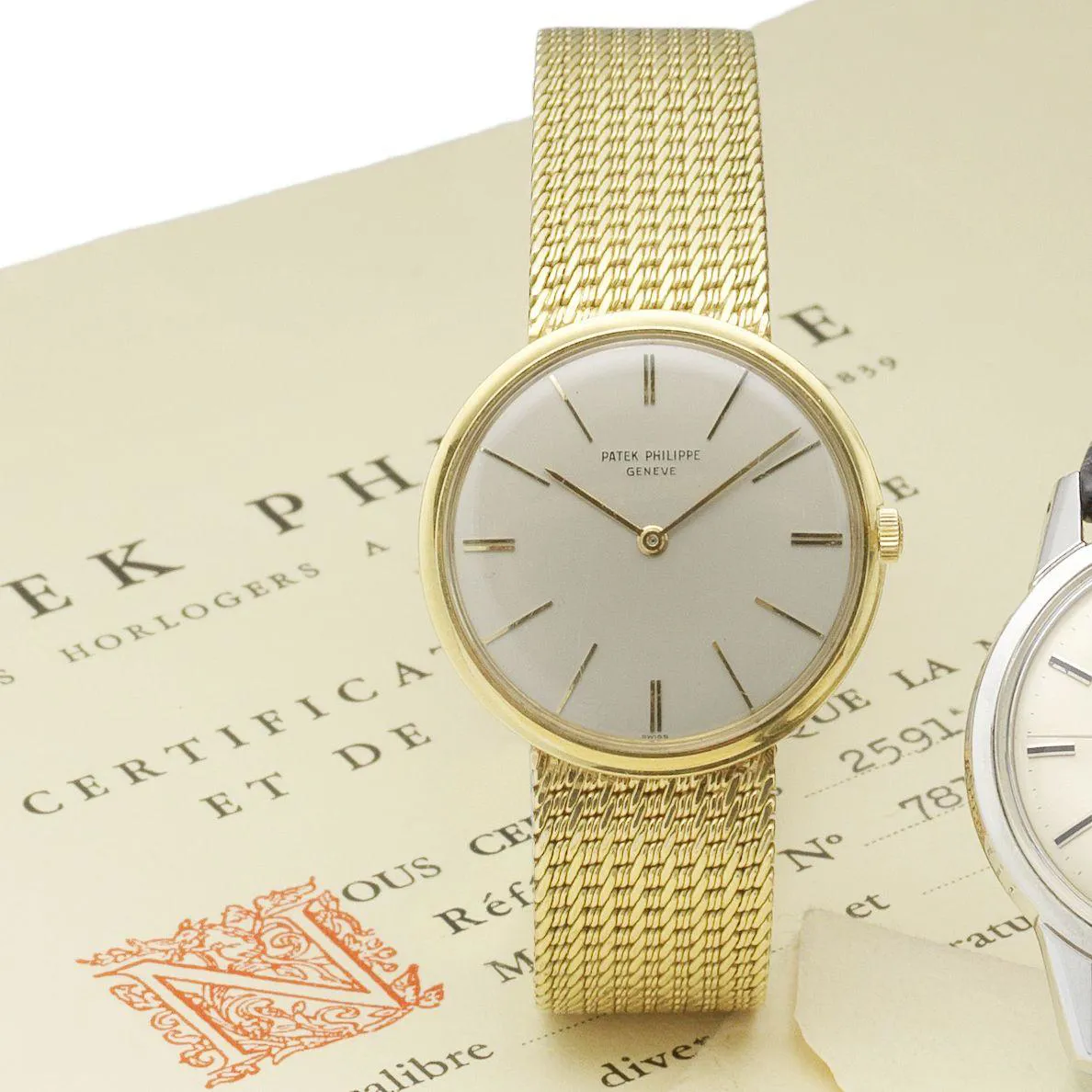 Patek Philippe 2591/P 34mm Yellow gold Silver