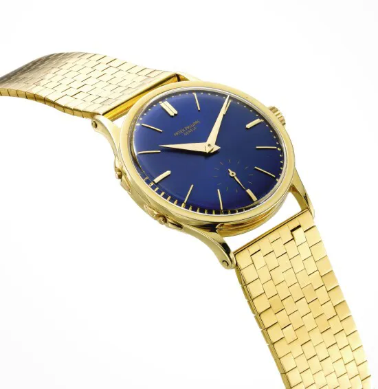 Patek Philippe Calatrava 2597 35mm Yellow gold Blue