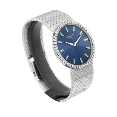 Patek Philippe Calatrava 3588 35mm White gold Blue 3