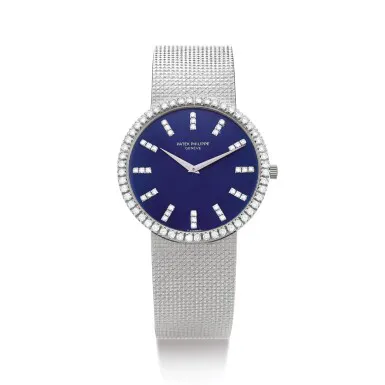 Patek Philippe 3588 35mm White gold Blue