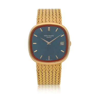 Patek Philippe 3604/2 35.5mm Yellow gold Blue