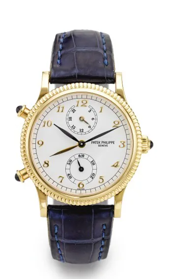 Patek Philippe Travel Time 4864 29.5mm Yellow gold White