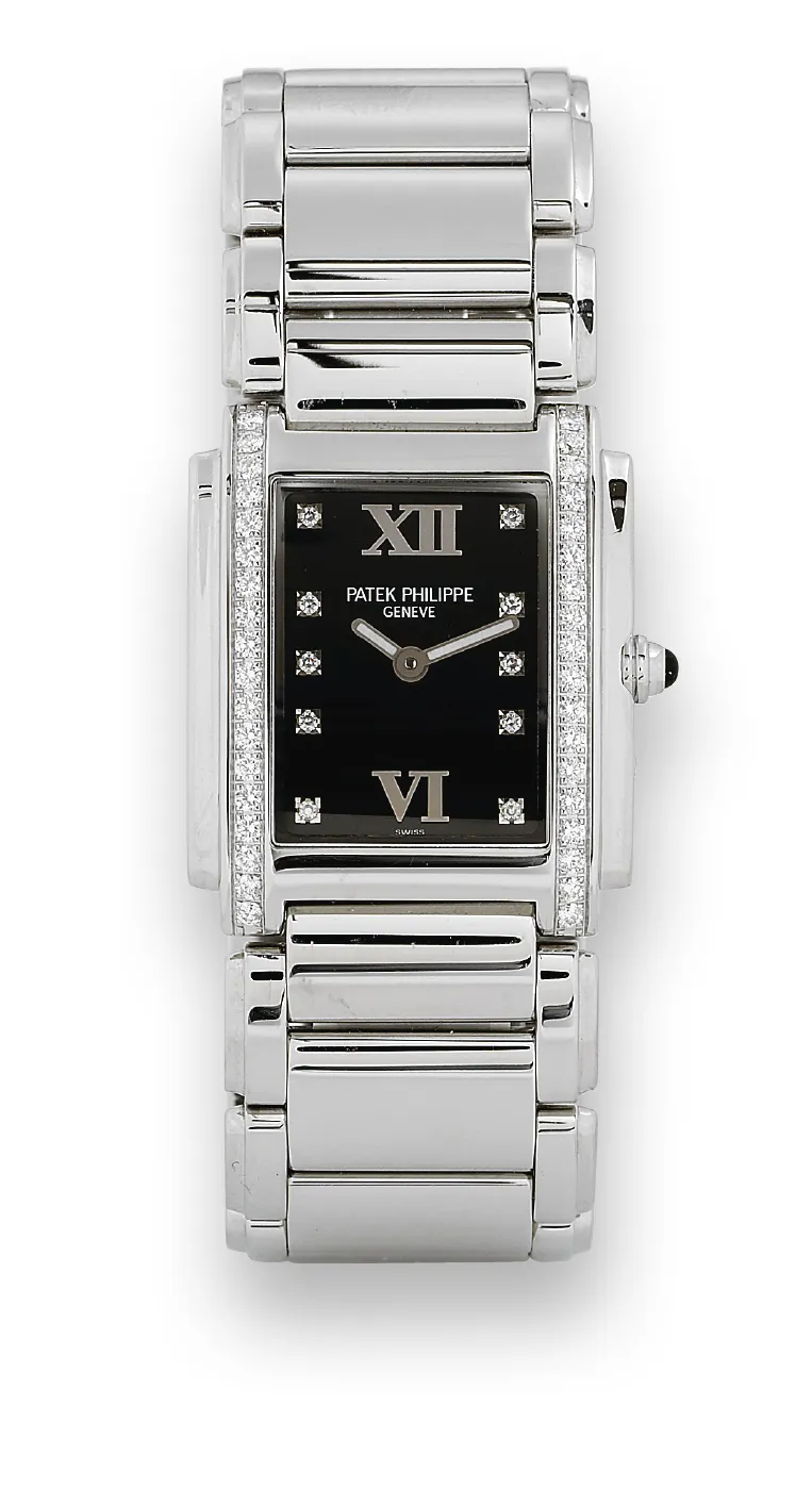 Patek Philippe 4910 11 25mm Stainless steel Black