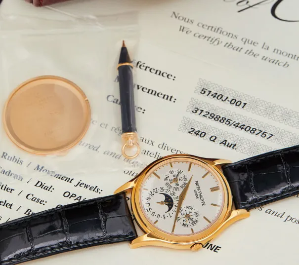 Patek Philippe Perpetual Calendar 5140J 37mm Yellow gold White 1