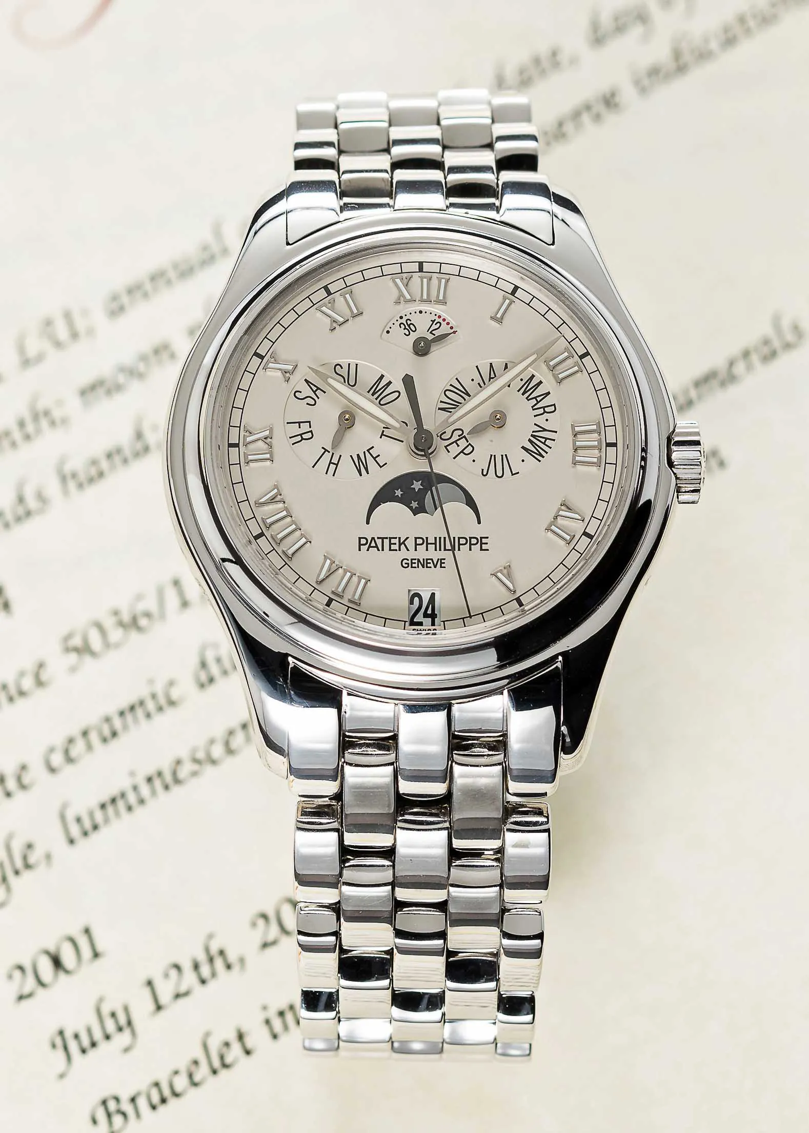 Patek Philippe Annual Calendar 5036/1 37mm White gold White